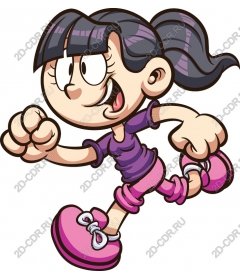  Energetic girl Jogging