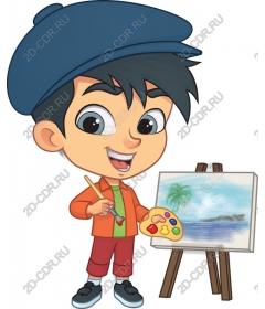 Joyful young artist