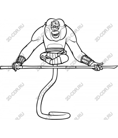 Bizarre cartoon monkey