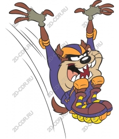  Energetic roller skater Cartoon