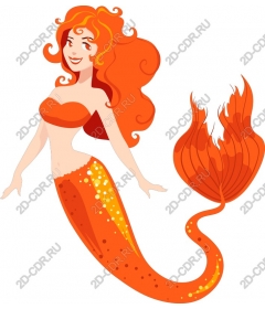 Orange mermaid