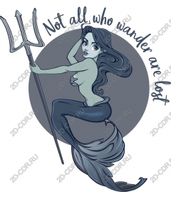  Charming mermaid with an inspirational quote