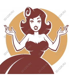  Charming retro lady