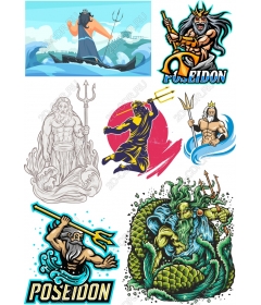 Collection of "Poseidon" — set "the God of the sea"