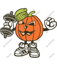  Pumpkin weightlifter