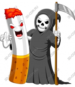  Cigarette and a Grim Reaper Animated