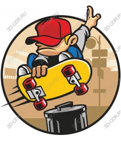 Dynamic skater in action