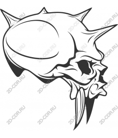  Cruel spiked skull