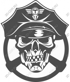 The emblem of a police Skull