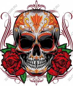  Floral skull