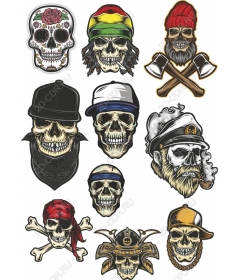 Set of clipart Skull: Angie