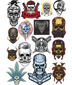 Set the "Skull and head" — 15 unique