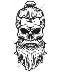 Vintage bearded skull