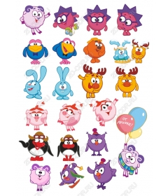Set of clipart with cartoon characters - Fun and colorful