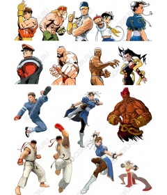 The set of characters of the cult fighting game