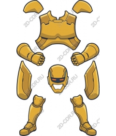 Golden robotic armor