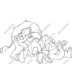 Whimsical jungle buddies