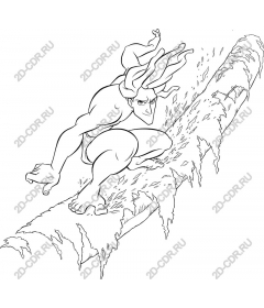 Dynamic adventurer on a log
