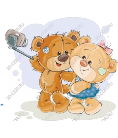  Селфи с плюшевыми мишками