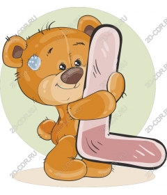  Adorable Teddy bear in a L shape