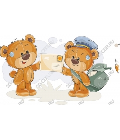  Adorable bear the delivery of letters