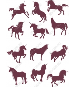 Set clipart "Unicorn" — Adorable