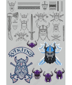 Set of clipart Viking - Fierce