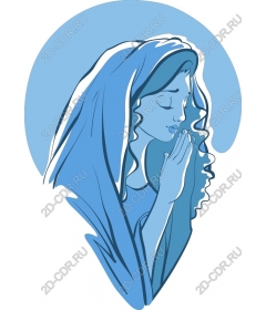  Calm woman in prayer