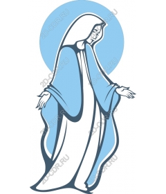  Calm blue draped figure