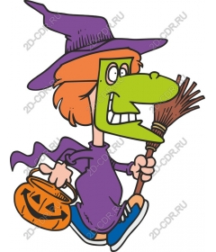 Playful witch for Halloween