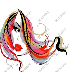  Colorful modern woman portrait