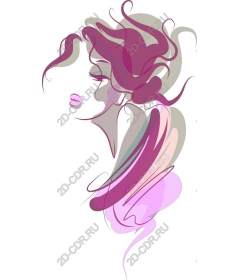 Elegant abstract female profile
