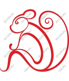 Red abstract mouse
