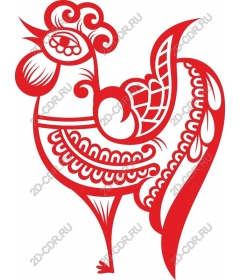  Bright red cock