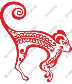 Intricate red monkey