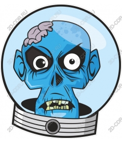The zombie's head helmet