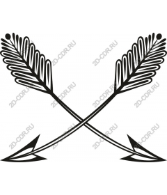  Crossed feather arrows