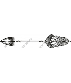 Tribal arrow - black-white