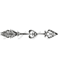  Arrow with heart and feather