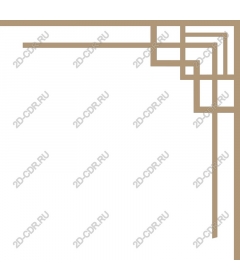 Stylish geometric ornament corner