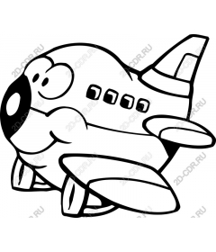  Cute cartoon drawing of a plane