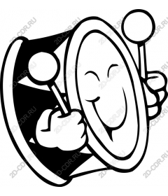 Funny character drummer