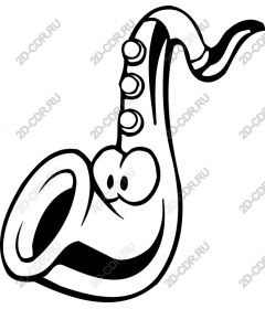  Bizarre cartoon saxophone
