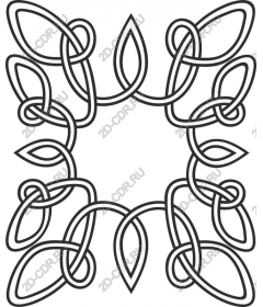 Decorative frame made of leaves