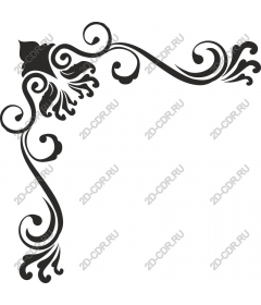  Elegant floral corner ornament