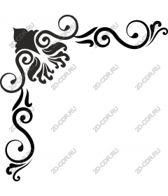  Elegant floral ornament corner