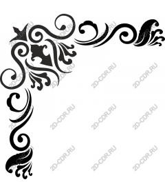  Elegant corner decorative ornament