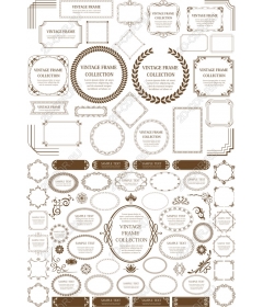 Коллекция винтажных рамок - Элегантный набор клипартов