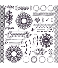  Elegant set of vintage ornaments