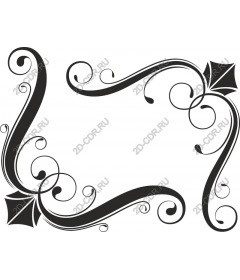 Exquisite decorative frame with swirls and leaves